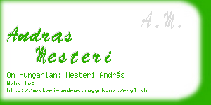 andras mesteri business card